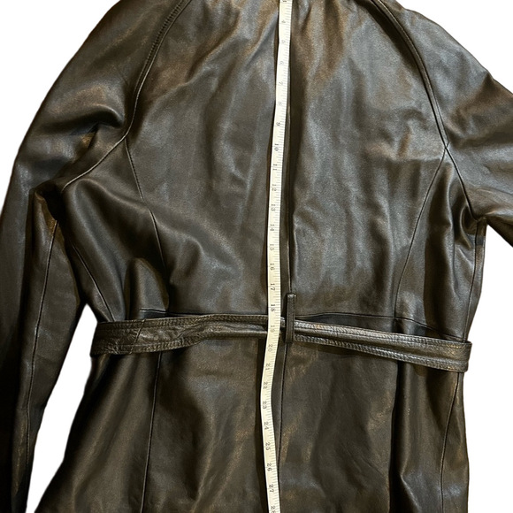 London Fog women’s leather jacket with belt XL - Picture 2 of 6